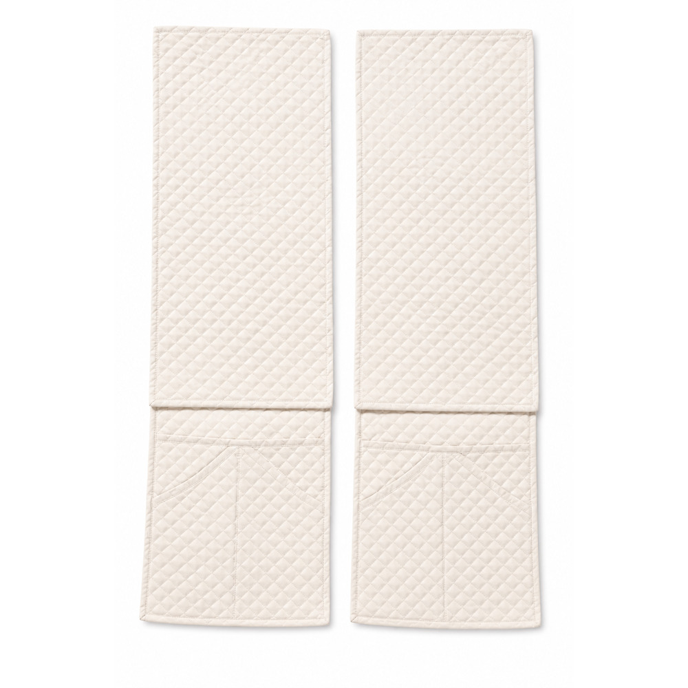 Sleep Number Quilted Bedside Pocket Organizer Set Ivory Adjustable Bed